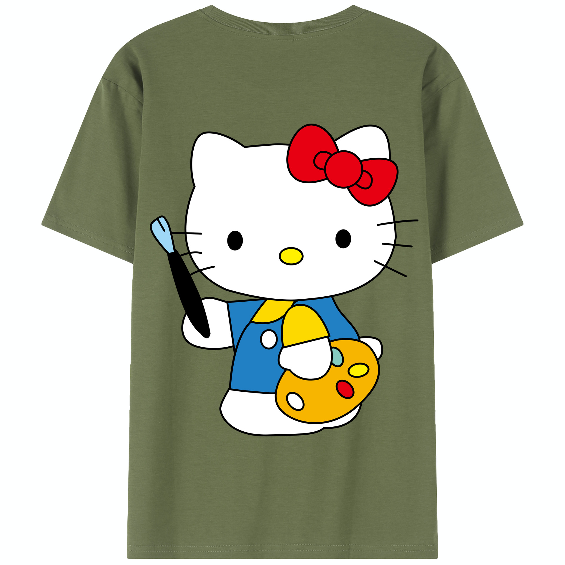 （画像用） Hello Kitty ハローキティ 綿100％半袖Tシャツ（背面プリント）